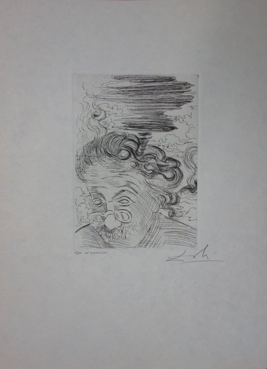 Salvador DALI : Einstein - Gravure originale signée