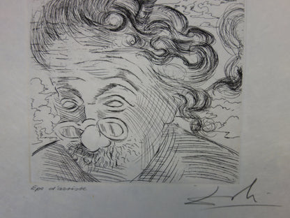 Salvador DALI : Einstein - Gravure originale signée