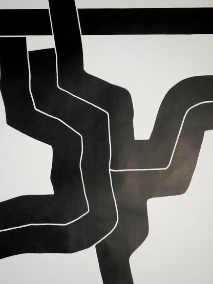 Eduardo CHILLIDA : Black Pattern - Lithographie originale signée