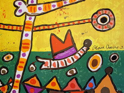 Alan DAVIE : Fête du sport  - Lithographie originale signée