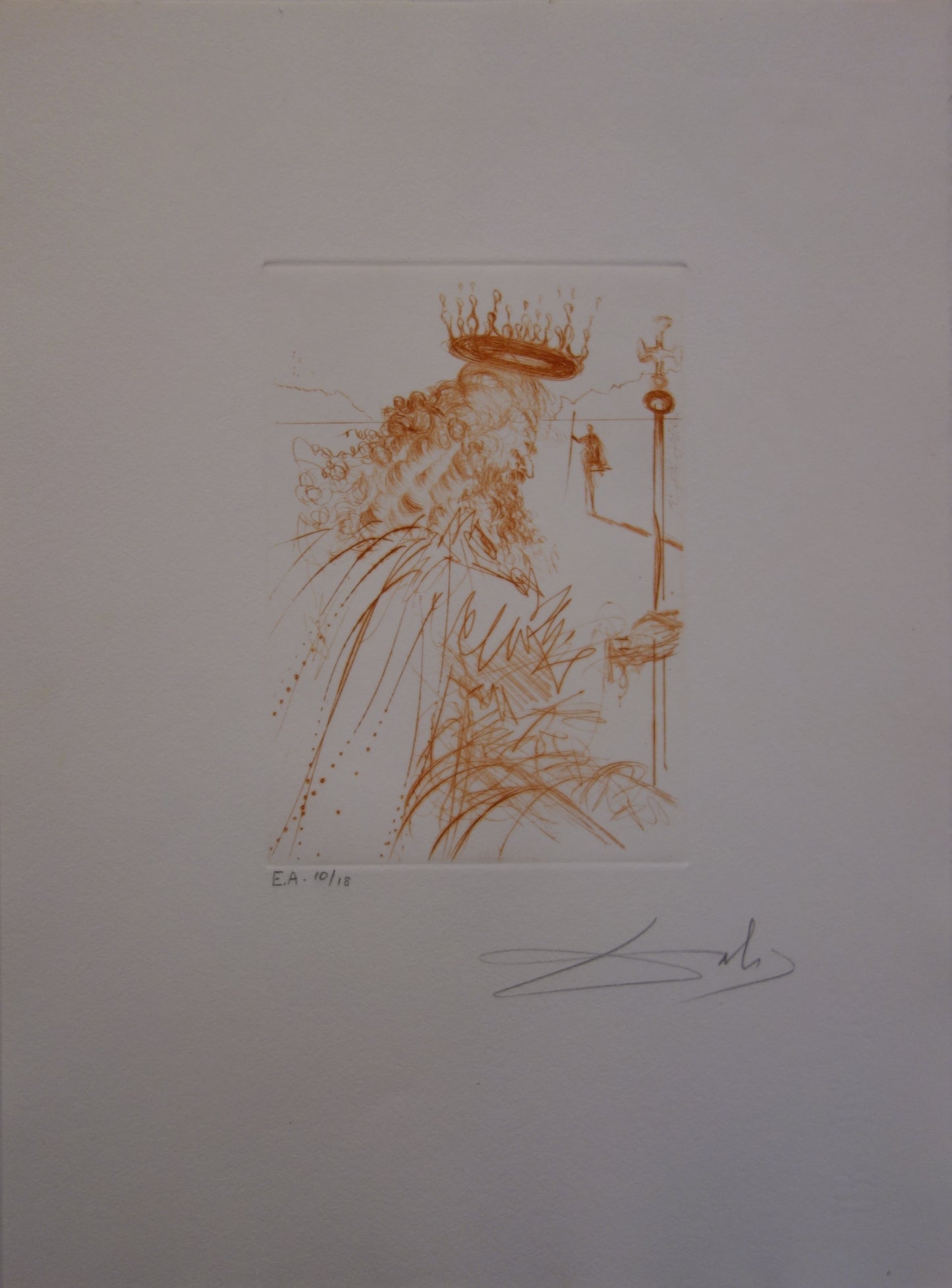 Salvador DALI : Le roi Lear - Gravure originale signée
