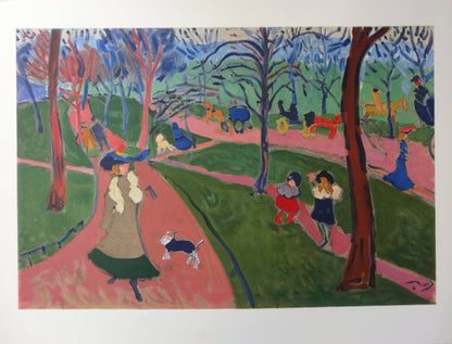 André DERAIN : Londres, Hyde Park - Lithographie signée
