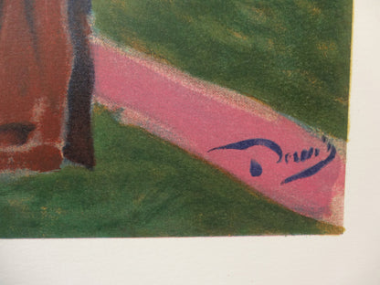 André DERAIN : Londres, Hyde Park - Lithographie signée