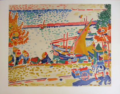 André DERAIN : Le Port de Collioure - Lithographie signée