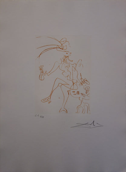Salvador DALI : Le marchand de Venise - Gravure originale signée
