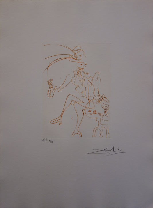 Salvador DALI : Le marchand de Venise - Gravure originale signée