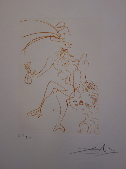 Salvador DALI : Le marchand de Venise - Gravure originale signée