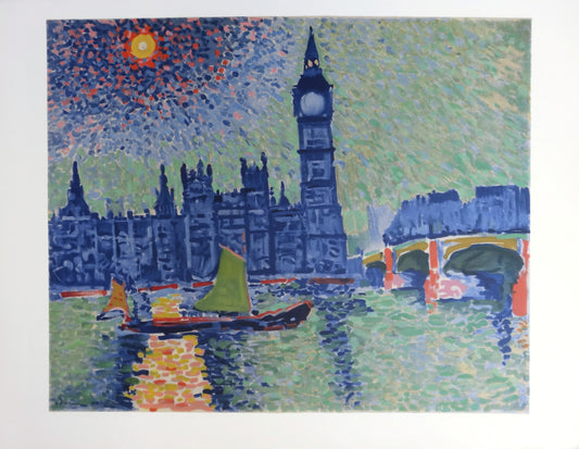 André DERAIN : Londres, Big Ben - Lithographie signée