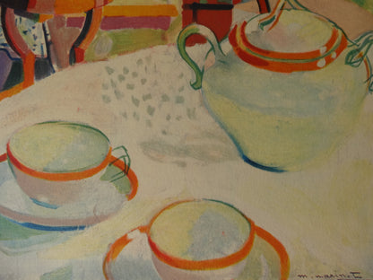 Maurice MARINOT : Intérieur fauve - Lithographie signée