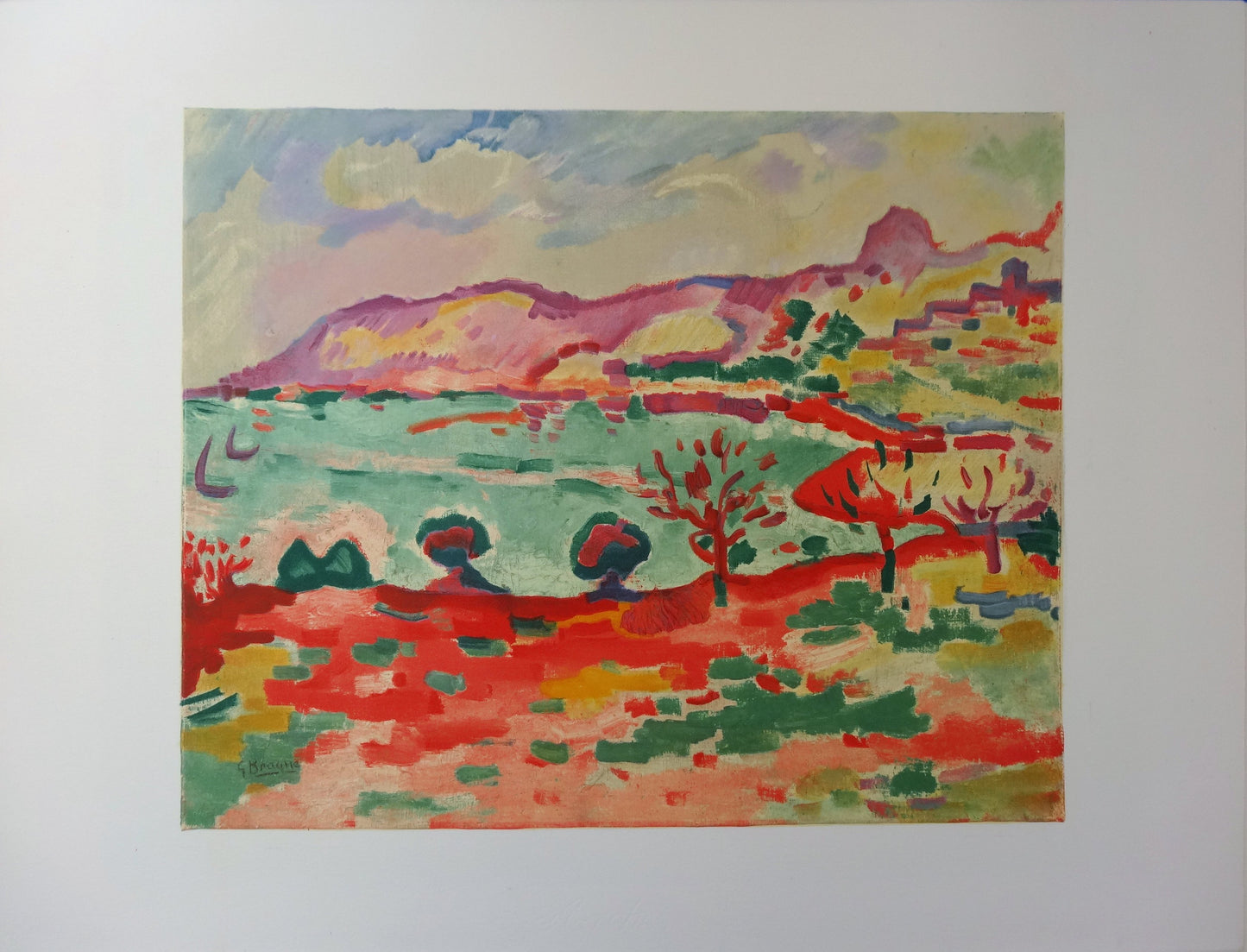 Georges BRAQUE : Paysage à l'Estaque - Lithographie signée