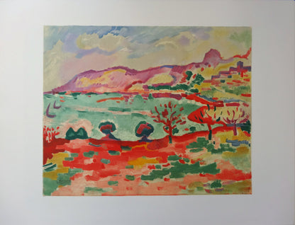 Georges BRAQUE : Paysage à l'Estaque - Lithographie signée