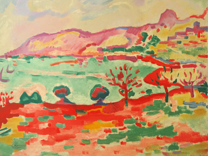 Georges BRAQUE : Paysage à l'Estaque - Lithographie signée