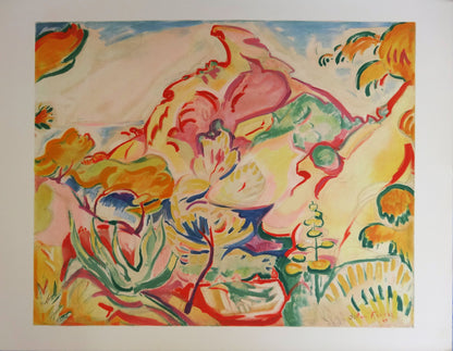 Emile OTHON FRIESZ : Paysage à la Ciotat - Lithographie signée