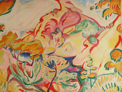 Emile OTHON FRIESZ : Paysage à la Ciotat - Lithographie signée