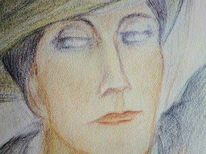 Pierre KLOSSOWSKI : Tête de Roberte - Lithographie originale signée