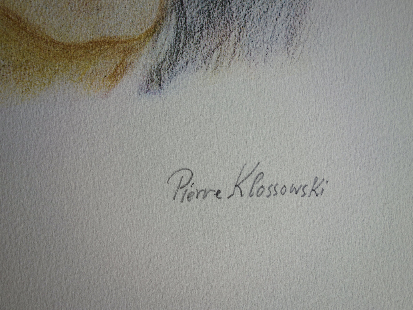 Pierre KLOSSOWSKI : Tête de Roberte - Lithographie originale signée
