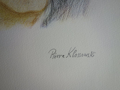 Pierre KLOSSOWSKI : Tête de Roberte - Lithographie originale signée
