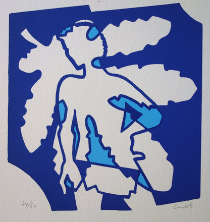 Jean COULOT : Homme au chêne - Sérigraphie originale signée
