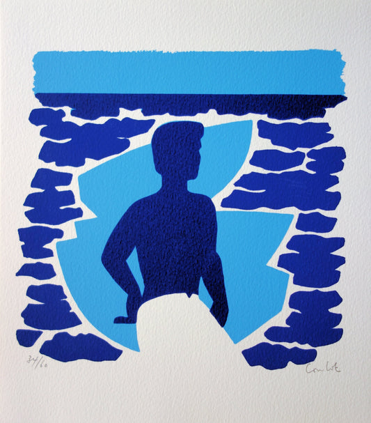 Jean COULOT : Face à la mer - Sérigraphie originale signée