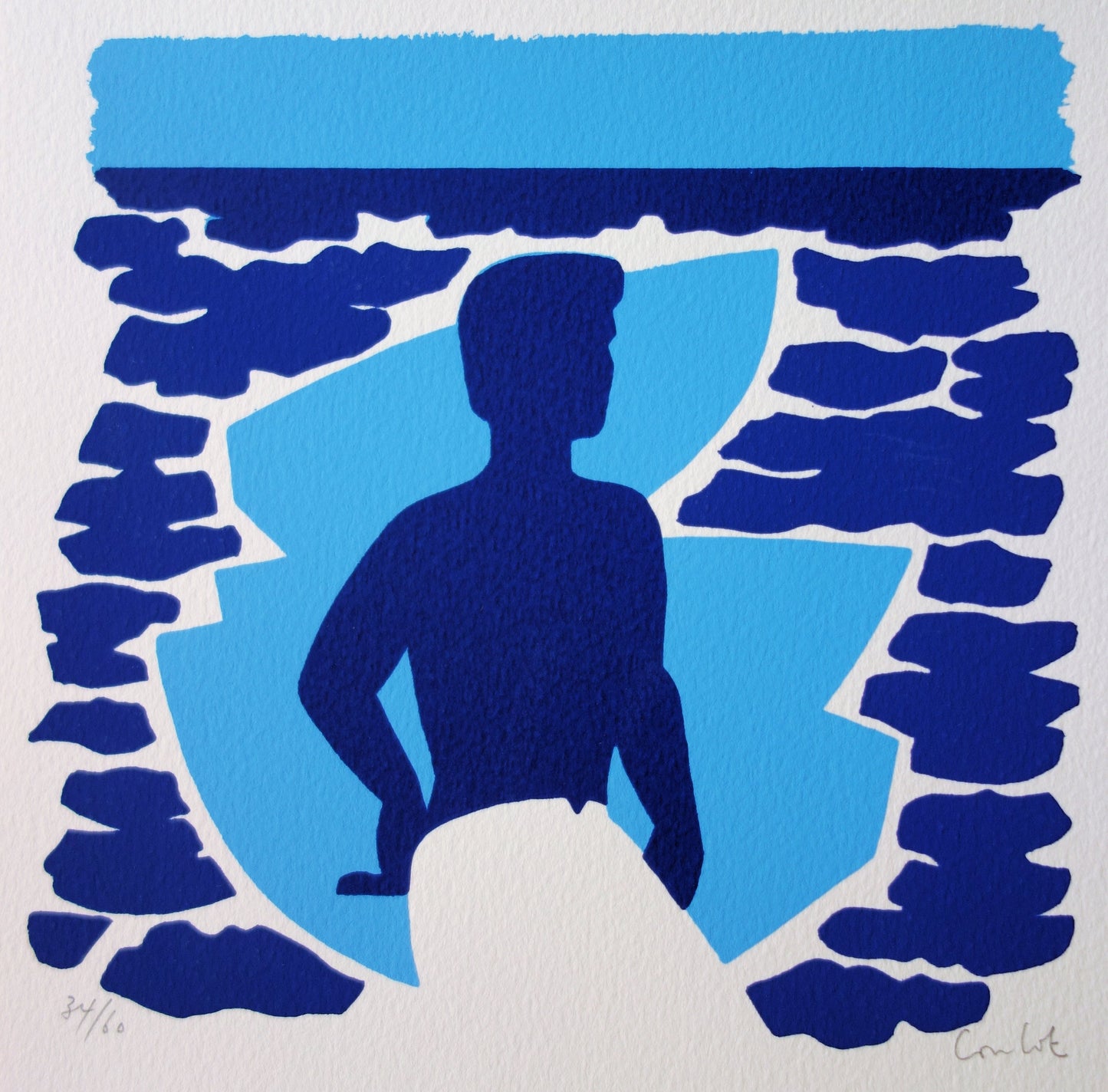 Jean COULOT : Face à la mer - Sérigraphie originale signée