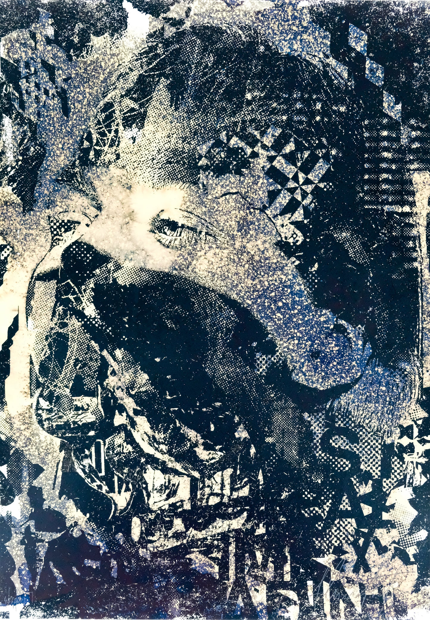 VHILS : Glance - Sérigraphie originale signée