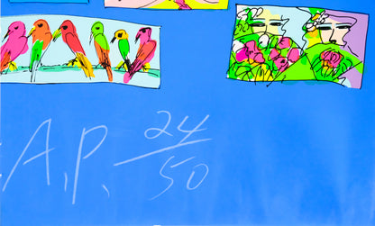 Walasse TING : Things I like (Bleu) - Sérigraphie originale signée