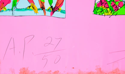 Walasse TING : Things I like (Rose) - Sérigraphie originale signée