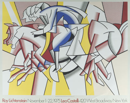 Roy LICHTENSTEIN : The red Horseman - Lithographie