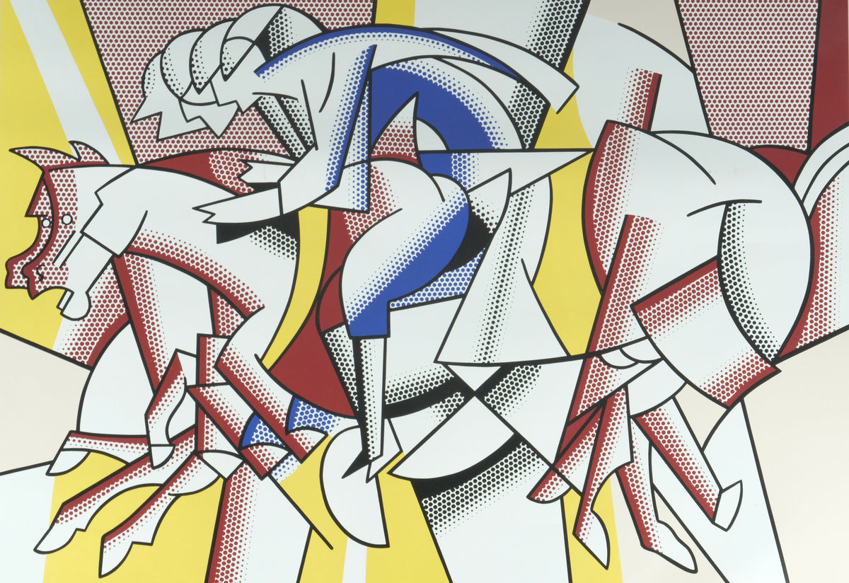 Roy LICHTENSTEIN : The red Horseman - Lithographie