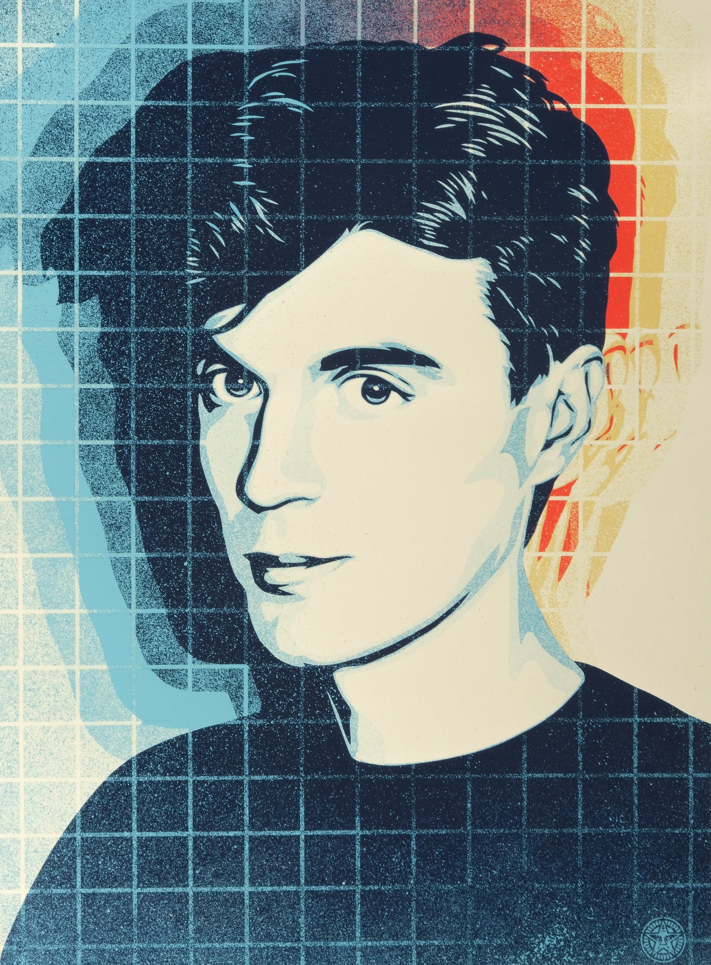 Shepard FAIREY (OBEY) : Overloading the grid (David Byrne) - Lithographie originale signée