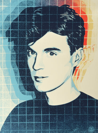Shepard FAIREY (OBEY) : Overloading the grid (David Byrne) - Lithographie originale signée
