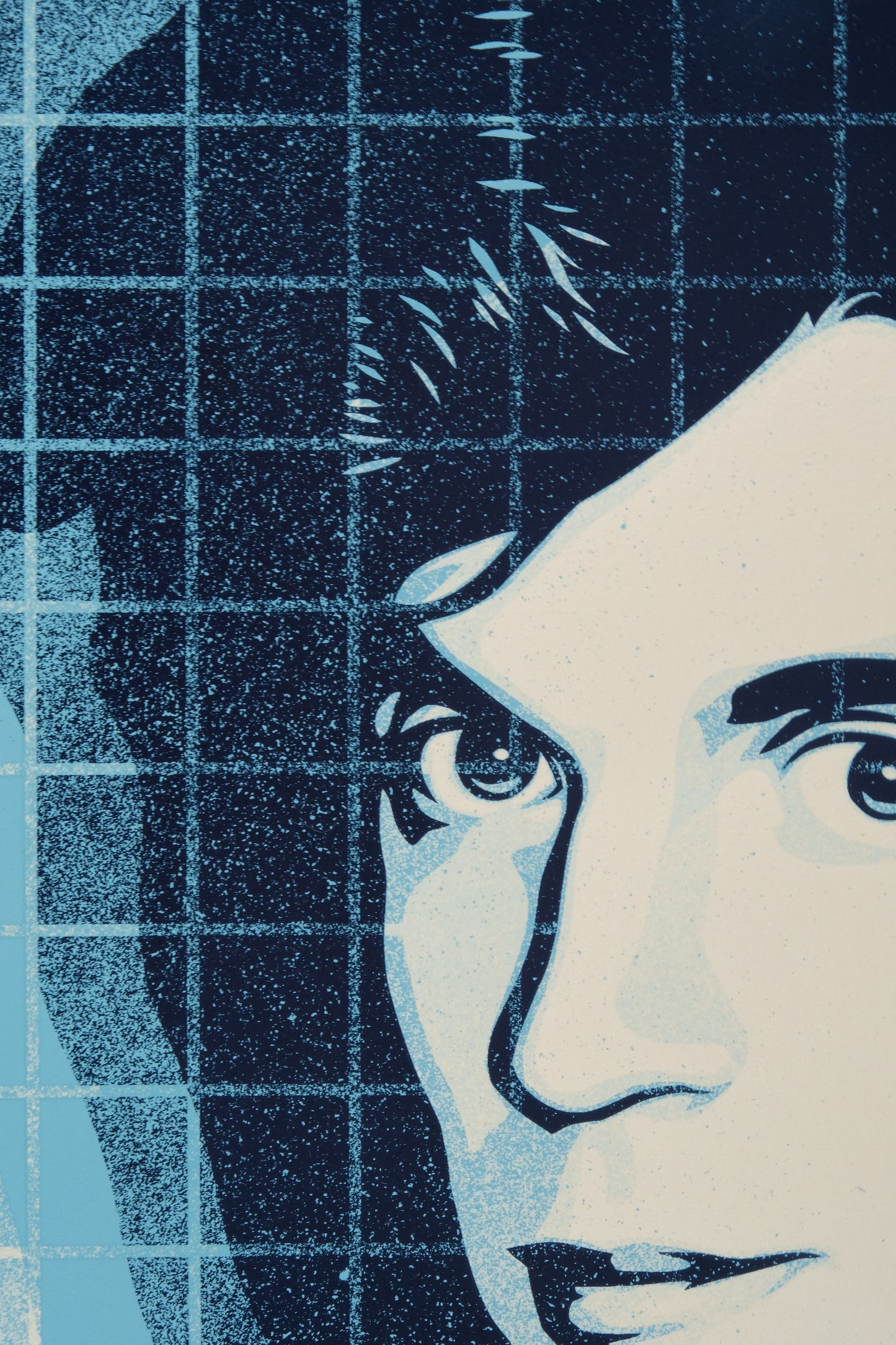 Shepard FAIREY (OBEY) : Overloading the grid (David Byrne) - Lithographie originale signée