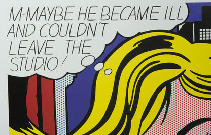 Roy LICHTENSTEIN : May Be Girl - Affiche originale en couleurs
