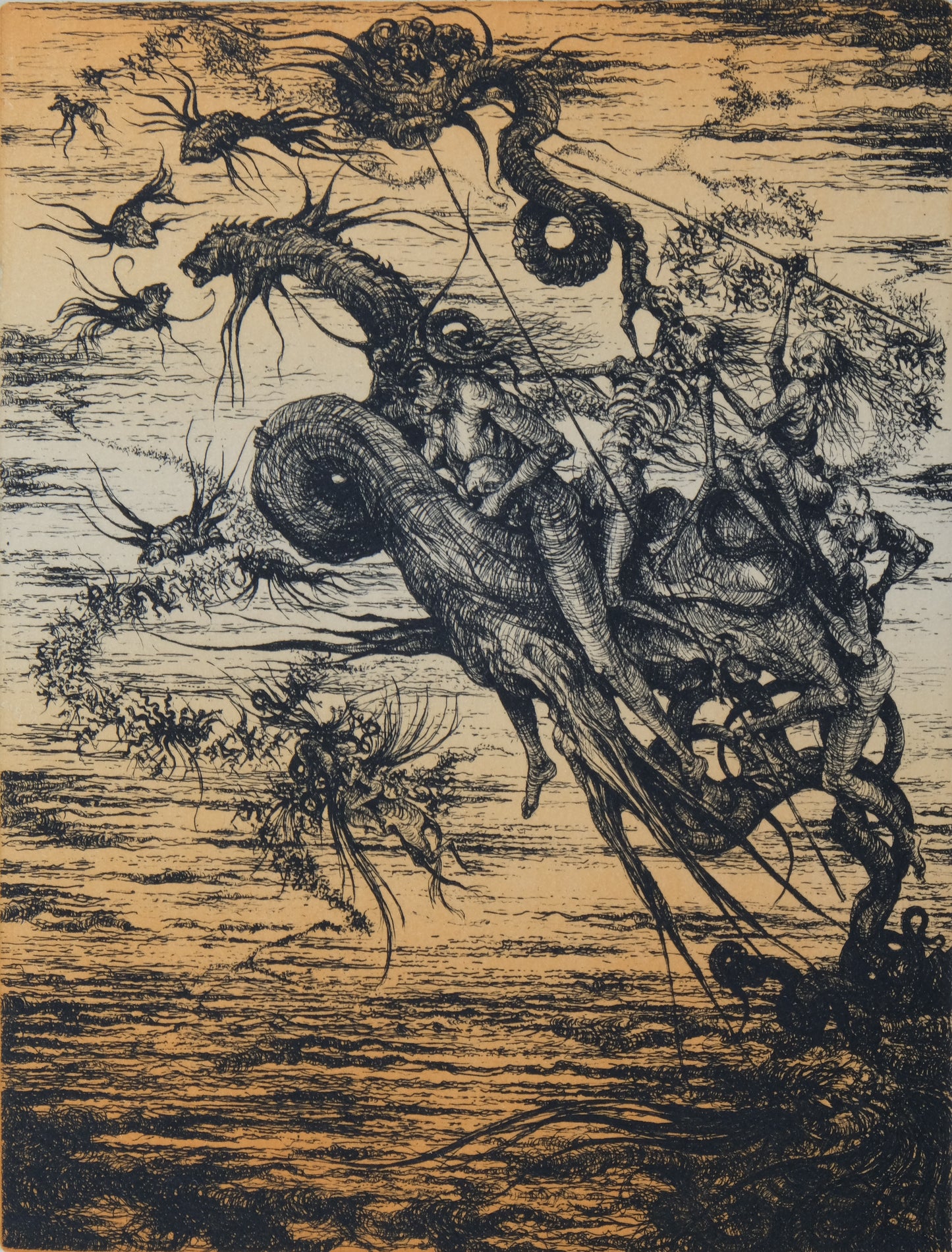 Jacques DEFFONTAINE : Apocalypse - Lithographie originale signée