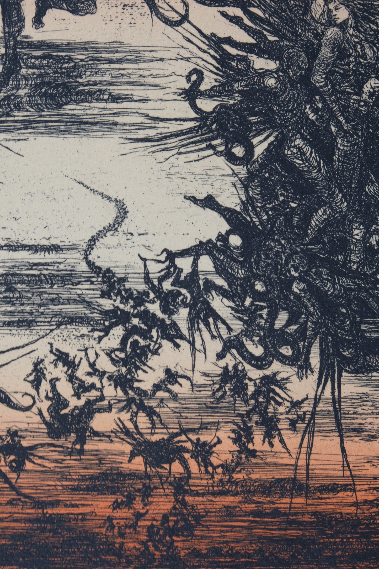 Jacques DEFFONTAINE : La bataille de l'Apocalypse - Lithographie originale signée