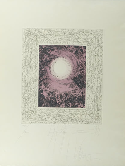 Jacques DEFFONTAINE : Coucher de soleil de l'Apocalypse - Lithographie originale signée