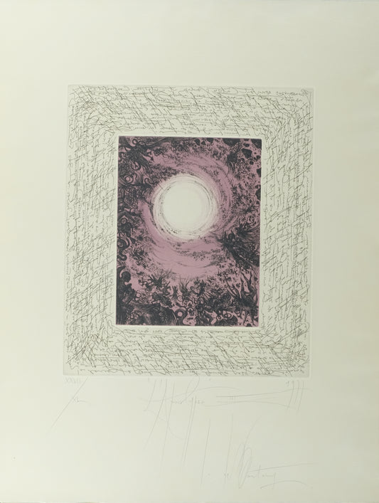 Jacques DEFFONTAINE : Coucher de soleil de l'Apocalypse - Lithographie originale signée