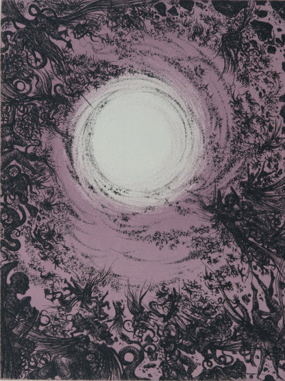 Jacques DEFFONTAINE : Coucher de soleil de l'Apocalypse - Lithographie originale signée