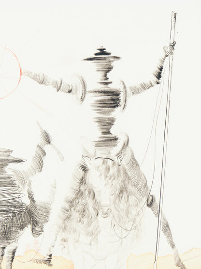 Salvador DALI : Don Quichotte et Sancho Panza - Gravure originale signée