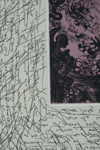 Jacques DEFFONTAINE : Coucher de soleil de l'Apocalypse - Lithographie originale signée