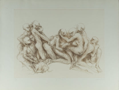 Jacques DEFFONTAINE : Grotesques - Lithographie originale signée