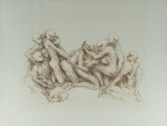 Jacques DEFFONTAINE : Grotesques - Lithographie originale signée