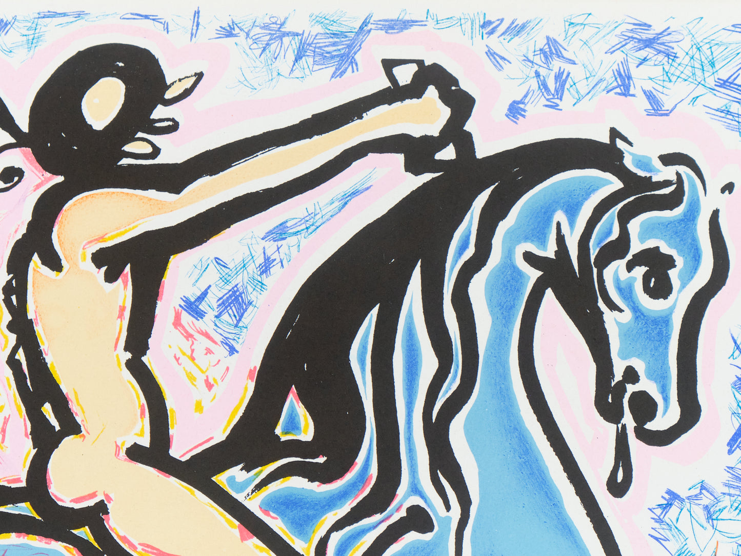 Salvador DALI : Le cavalier - Lithographie originale signée