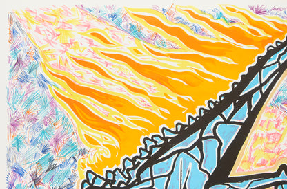 Salvador DALI : La girafe en feu - Lithographie originale signée