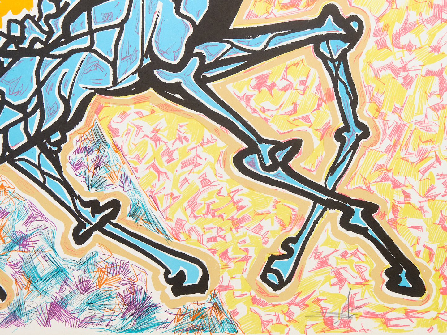 Salvador DALI : La girafe en feu - Lithographie originale signée