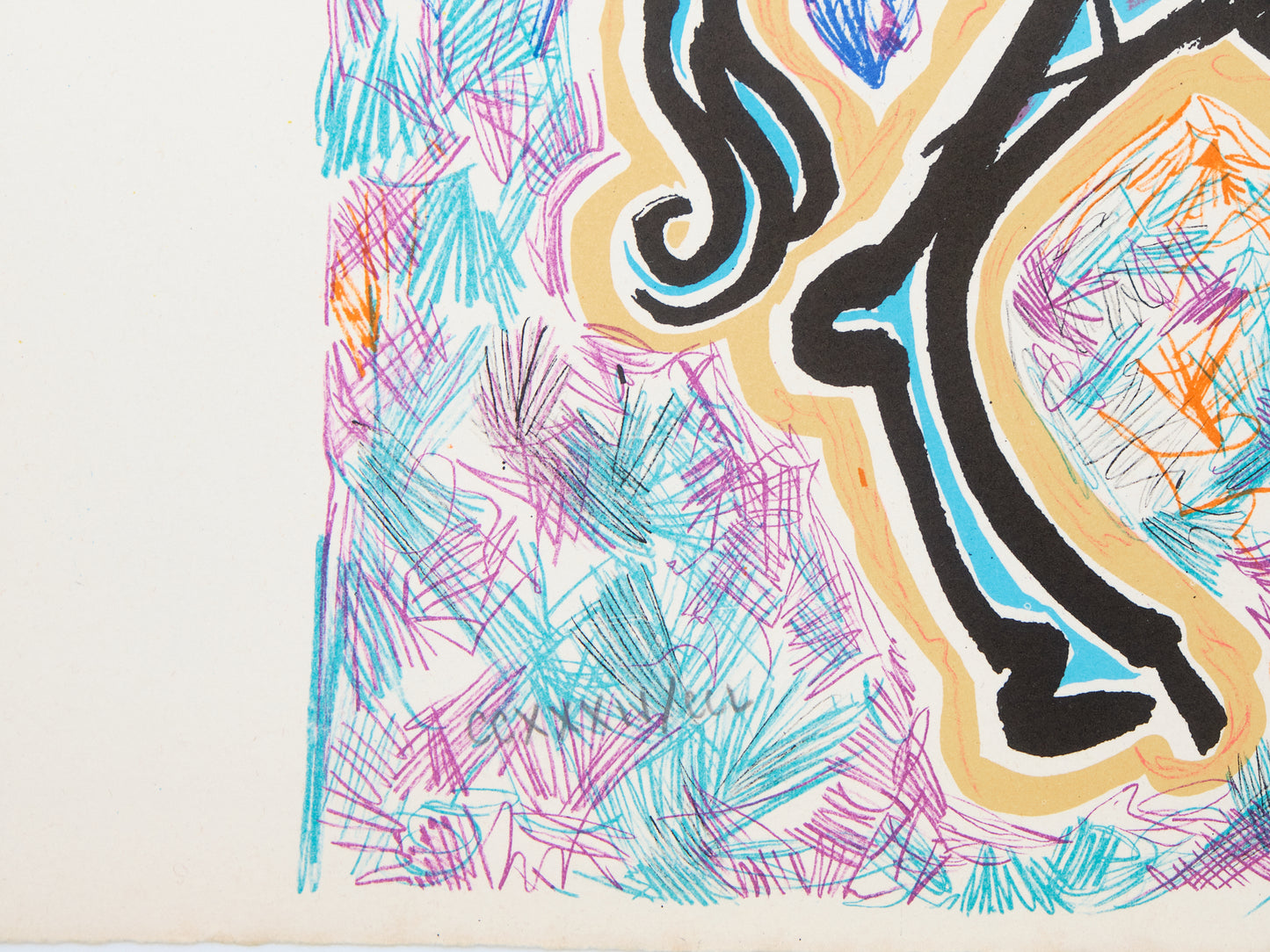 Salvador DALI : La girafe en feu - Lithographie originale signée