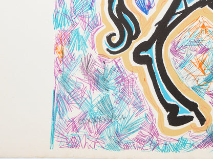 Salvador DALI : La girafe en feu - Lithographie originale signée