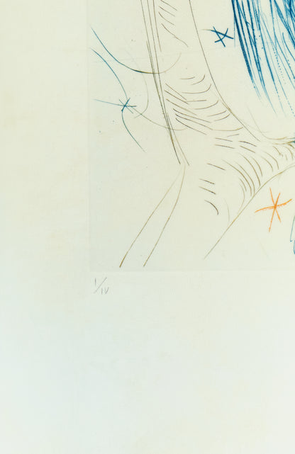 Salvador DALI : La Chouette Bleue - Gravure originale