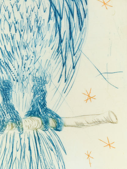 Salvador DALI : La Chouette Bleue - Gravure originale