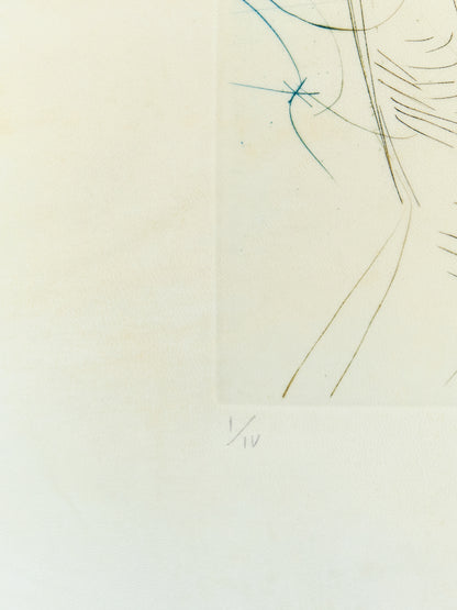 Salvador DALI : La Chouette Bleue - Gravure originale